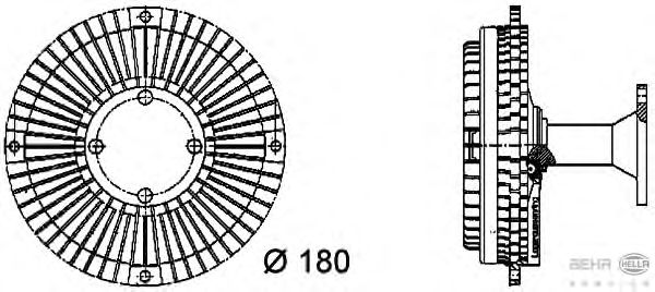 Вискомуфта вентилятора радиатора