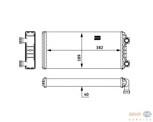 РАДІАТОР ПІЧКИ VOLVO FH 93-/05р-,FM 98р-