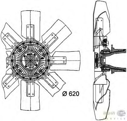 Вискомуфта вентилятора радиатора