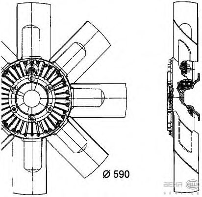 Вискомуфта вентилятора радиатора