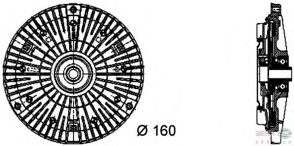 Вискомуфта вентилятора радиатора