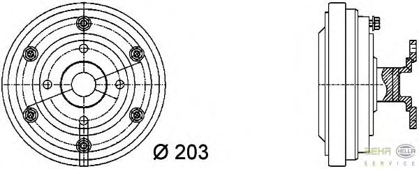 Вискомуфта вентилятора радиатора