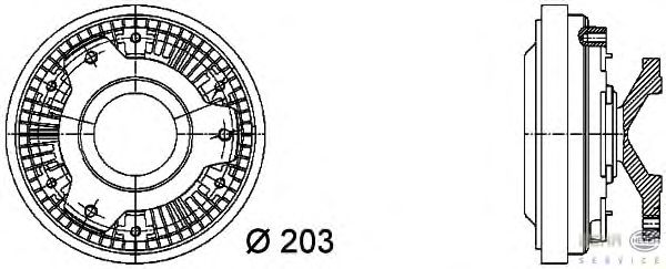 Вискомуфта вентилятора радиатора