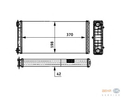 РАДІАТОР ПІЧКИ DAF 95XF