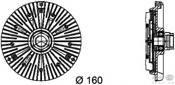 Вискомуфта вентилятора радиатора