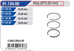 КІЛЬЦЕ КОМПРЕСОРА К-Т 75ММ LK1567