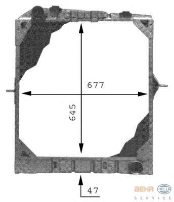 Радиатор двигателя