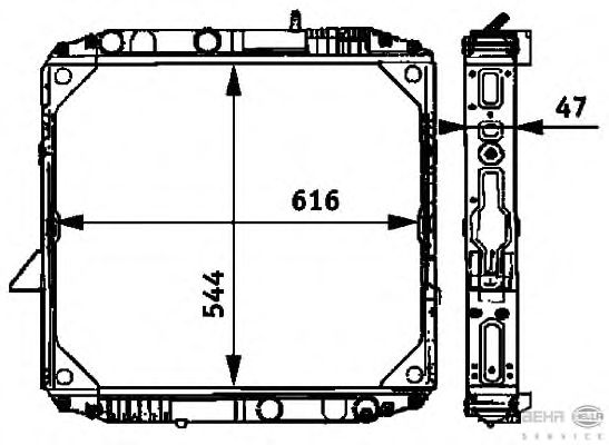 Радиатор двигателя